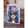 thumbnail image 2 of Havanese Patriotic American Greeting Cards Pack of 8 7 in x 5 in, 2 of 3