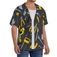 thumbnail image 2 of Fotbe Repair tools (2) Print Short Sleeve Button Down Shirts for Men Casual Summer Beach Wrinkle Free Shirt-Large, 2 of 5