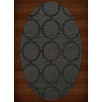 Dalyn Dover Area Rug DV14 Dv14 Ash Circles Rings 9' x 12' Oval