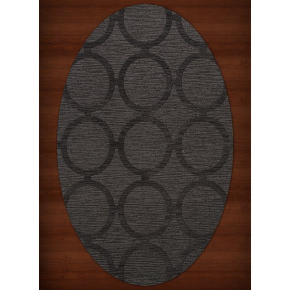 Dalyn Dover Area Rug DV14 Dv14 Ash Circles Rings 9' x 12' Oval
