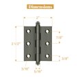 thumbnail image 3 of Deltana CH2520U15A 2-1/2" x 2" Hinge, w/ Ball Tips in Antique Nickel, 3 of 5