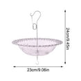 thumbnail image 3 of Bfogop Hanging Bird Bath Hanging Bird-Feeder - Garden Bird Bath Tray Wildlife Feeder Plate Water Bowl or Water Bowl for Outdoors Garden Patio Decoration,Bird Bath for Garden Yard Decor, 3 of 8