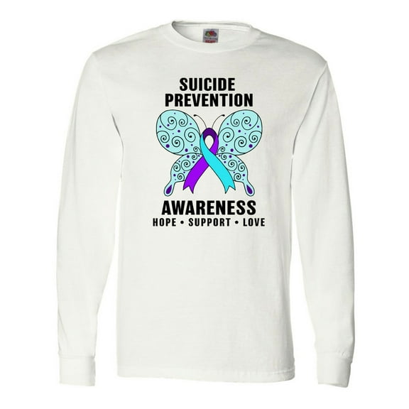 Inktastic Suicide Prevention Awareness Hope Support and Love Long Sleeve T-Shirt