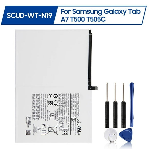 Batterie de Remplacement avec Outils pour Tablette Samsung A7 10.4" 2020 Tablette SM-T505 T500, SCUD-WT-N19