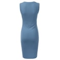 thumbnail image 3 of Doublju Women's Round Neckline Sleeveless Bodycon Midi Dress (S-3X), 3 of 4