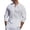 White #059, variant on Mens Casual Cotton Linen Pullover Hoodie V Neck Shirt Lightweight Baggy Long Sleeve Beach Lace Up Hippie Tops, M