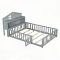 thumbnail image 3 of Full-size Montessori Floor Bed - Storage & Fun | Grey, 3 of 17