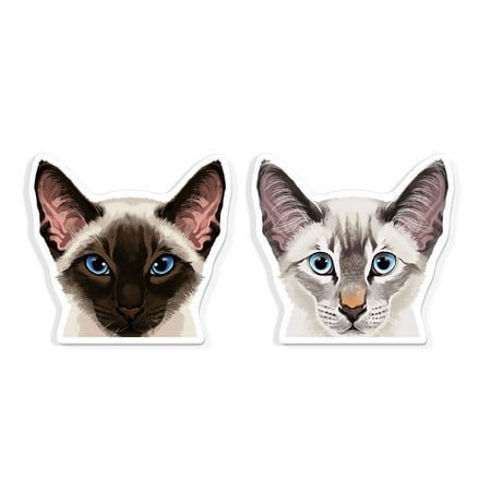 

WIRESTER 2pcs Set Acrylic Fridge Refrigerator Magnet for Home Office Classroom Acrylic Magnets to Stick on Computer Fridge Dryer Lockers - Chocolate Point Lynx Point Lilac Siamese Cats