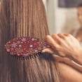thumbnail image 3 of Red Christmas Snowflake Pattern Hair Brush,Girls Detangling Hair Brush,Glide Through Tangles with Ease for Wet & Dry Hair,8.8"X2.8", 3 of 7