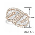 thumbnail image 2 of K-KED Fashion Rose Gold plated Leaves Ring Cubic Zircon Wedding Delicate Jewelry Ring Sz 6-10-7, 2 of 6