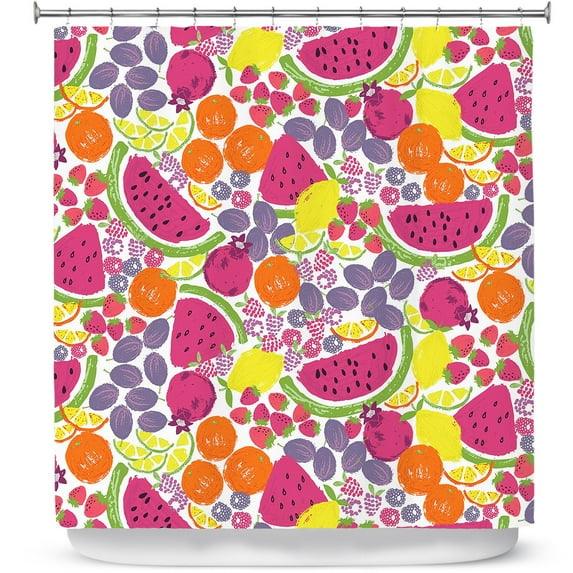 Shower Curtains 70" x 84" from DiaNoche Designs by Metka Hiti - Mixed Fruit