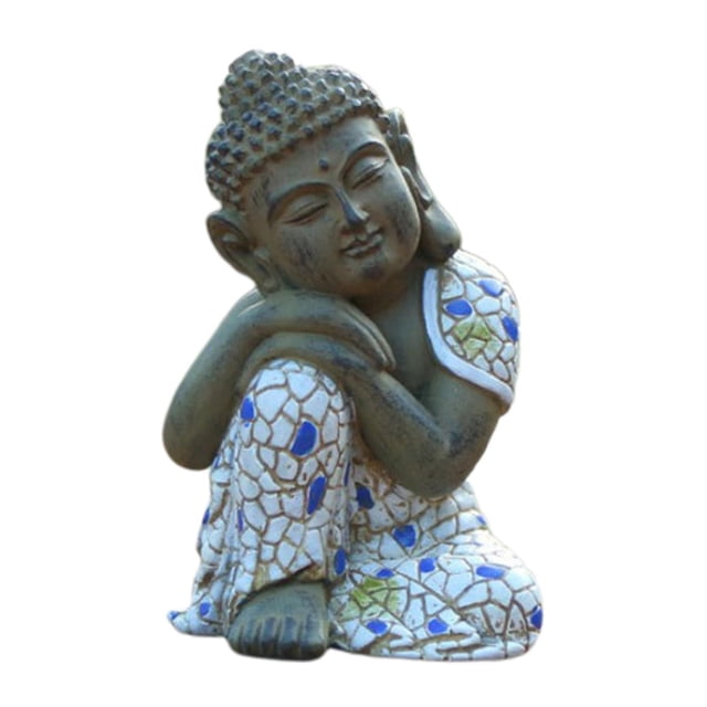 Estatua de jardín de Buda para sentarse y dormir de resina para decoración Dormido Sunnimix Estatua de Buda