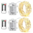 thumbnail image 1 of Fairy Lights BXROIU Silver Wire, 8 modos, 5 m, 50 LED con mando a distancia, 1 of 7