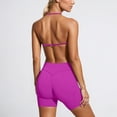 thumbnail image 4 of Afdoent Workout Sets For Women High Elastic Seamless Workout Outfit Neck Sports Bra With Shorts Comfortable Activewear Gym Outfits, 4 of 5