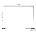 thumbnail image 2 of MONIPA Silver Arch Frame Stand Wedding Decor Heavy Duty Backdrop Display Rack Stylish, 2 of 13