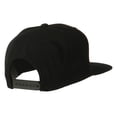 thumbnail image 4 of Brooklyn Embroidered Wool Snapback Cap - Black OSFM, 4 of 5