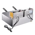 thumbnail image 2 of WeChef Commercial Deep Fryer 24L 5000W with Dual Tank Baskets Stainless Steel Electric Countertop Fryer for Restaurant Bar, 2 of 2
