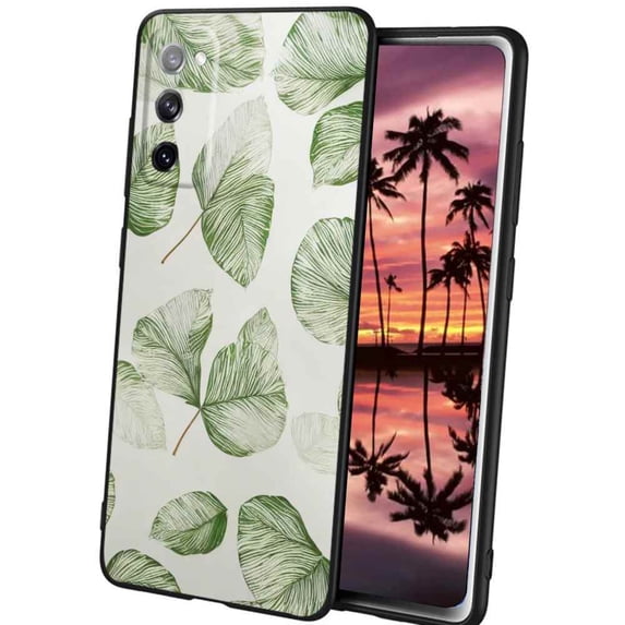 Compatible with Samsung Galaxy S20 FE Phone Case, Leaves-Green-Leaf-MIni-2 Case Men Women, Flexible Silicone Shockproof Case for Samsung Galaxy S20 FE