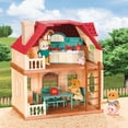 thumbnail image 5 of OLEOCA Family Cottage Doll House — 2-Story Country Cottage with Dining Set & Bunny Figure, Complete Dollhouse Playset, Gift for Kids Ages 3+, 5 of 9