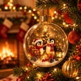 thumbnail image 6 of Fievgin Glowing Christmas Story Ornament, Light Up Mini Holiday Scene Transparent Globe with Warm LED for Tree Window Mantel, 6 of 6