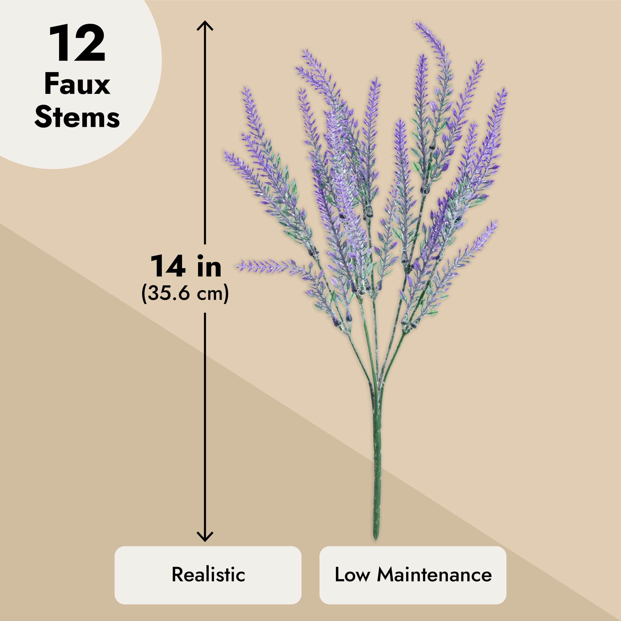 12 Bundles Artificial Lavender Flowers for Bouquets, Fake Wild