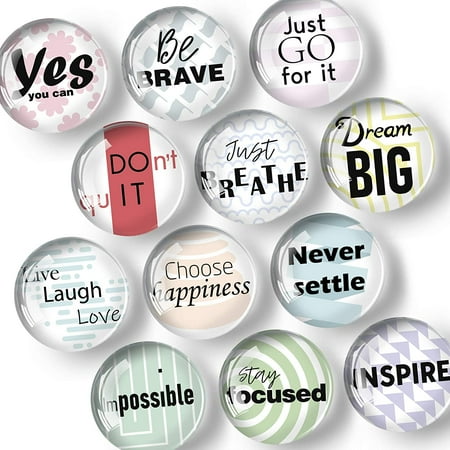 

X-Bet Decorative Glass Magnets For Fridge Refrigerator Locker Cute Magnets 12 PCS