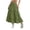 Army Green, variant on Skirts for Women Plus Size Solid Color Elastic Waist Basic Versatile Stretchy Flared Casual Maxi Skirt for Women
