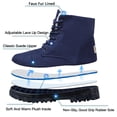 thumbnail image 4 of Mifater Winter Snow Boots for Women Warm Plush Lined Ankle Boots Comfortable Lace Up Booties Cute Flat Shoes Blue Boots, 4 of 7