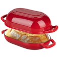 thumbnail image 1 of Horno de pan de masa madre de hierro fundido VORRINGARD de 5 cuartos de galón con tapa roja, 1 of 9
