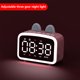 thumbnail image 2 of Reloj despertador digital junto a la cama y estación de carga USB, altavoz Bluetooth, radio FM para dormitorio/oficina, pantalla LED grande con atenuador de brillo, alarma, 2 of 3