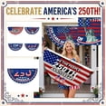 thumbnail image 4 of lhwanj USA Anniversary 250th Flag, 1.5X3 FT Anniversary Fan Flags, Yard Signs Hanging Decor for Outdoor, Front Door, Porch, Welcome Backdrop with Brass Grommets, 4 of 4