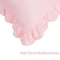 thumbnail image 5 of Unique Bargains 4-Piece Satin Ruffled Edge Pillow Shams, Standard, Pink, 5 of 7
