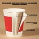 thumbnail image 5 of 20 Paquete de vasos de papel corrugado desechables, rayas rojas, aislamiento térmico, a prueba de quemaduras, para bebidas calientes, 5 of 6