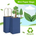 thumbnail image 3 of BagDream 50 Pack Mini Navy Blue Gift Bags with Handles Kraft Paper Bag for Party Favors, Wedding, Retails, Birthday, Baby Showers, 3.5x2.4x6.7 inches, 3 of 8