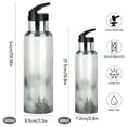 thumbnail image 2 of Yayeee 20oz Insulated Water Bottle Double Wall Stainless Steel with Flip Straw Lid, Foggy Forest, 2 of 7