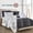 Black, variant on Elegant Comfort Reversible 10-Piece Comforter Set, Marble Print, Decorative Pillow and Fitted Sheet with Smart Pockets, Soft, Plush, & Lightweight Material, 10pc Marble, Queen, Black/White