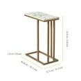 thumbnail image 4 of Teamson Home Side Table Marble Effect Wooden Modern Living Room Marmo, 4 of 6