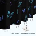 thumbnail image 6 of Black Butterfly Pattern Shower Curtain 72"x84" ,Bathroom Decorative Shower Curtains Set with 12 Hooks,Modern Waterproof Washable Shower Curtain, 6 of 6
