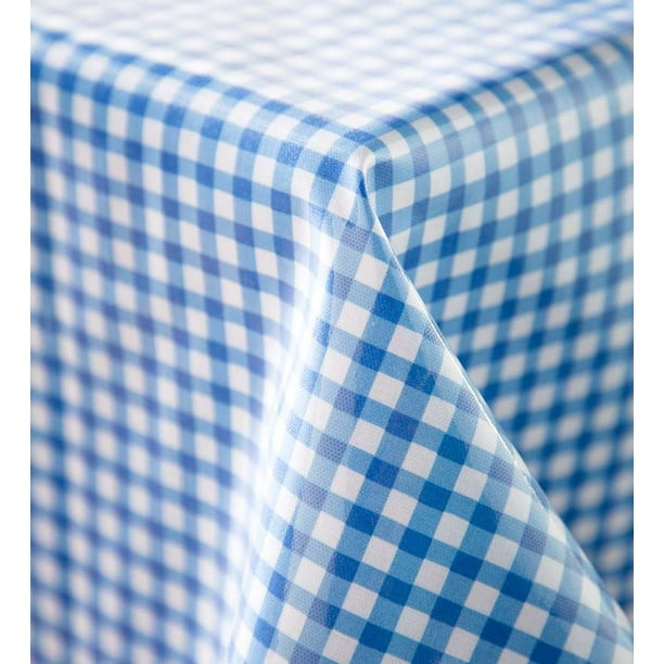 Outdoor Oilcloth Tablecloth w/PVC Vinyl Finish, 54" Dia. Round