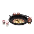 thumbnail image 4 of Silver one Shot Glass Roulette Drinking Game Set - 6 Glass Cups & 2 Balls, 4 of 5