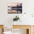 thumbnail image 5 of Chilfamy Canvas Wall Art Church Mountains Lake Prints Ready To Hang Room Home Decor 16x12in, 5 of 6