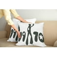 thumbnail image 2 of Ambesonne Black and White Throw Pillow Cover 2 Pack, 70s Woman Retro, 16", Black and White, 2 of 5
