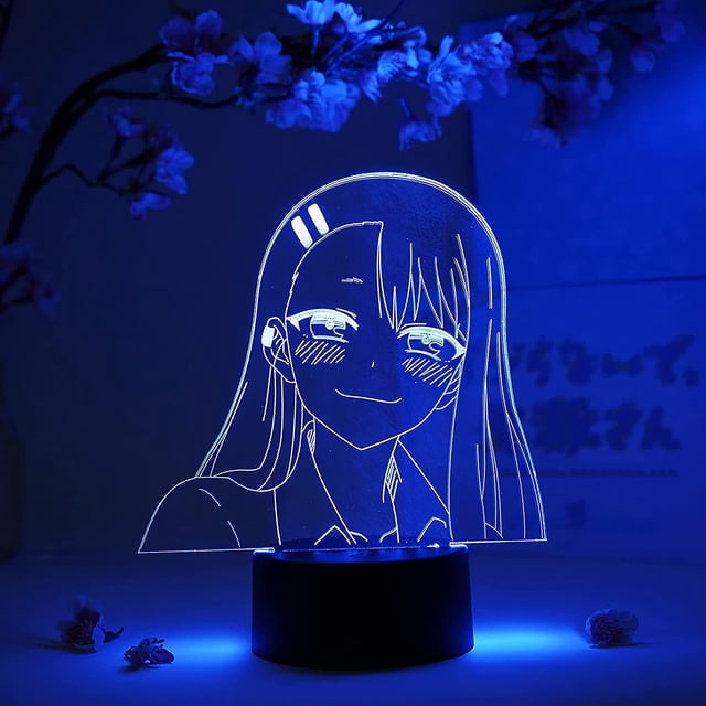 Nagatoro Best Girl Otaku Lamp Don't Toy With Me, Miss Nagatoro Anime Lamp Figure Night Light, 16 Color Rgb Led Remote, 3d Anime Room Decor Feliz Sencillez