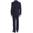 thumbnail image 2 of Mens Ticket Pocket 2-piece Dark Blue Wool Modern Fit Suit, 2 of 5