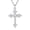 Silver, variant on KeyStyle 14K Gold Plated Cubic Zirconia Cross Necklace for Women Cross Faith Pendant Religious Christian Christmas Birthday Jewelry Gifts