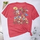 thumbnail image 5 of Fiudx Camisetas para Mujer Blusas con Estampado de Flores Pequeñas para Mujer Top de Manga Corta con Cuello Redondo, 5 of 6