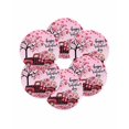 thumbnail image 7 of 13 Inch Round Placemats Set of 6, Valentine's Day Non Slip Heat Insulation PP Table Mats, Romantic Love Tree Branch Truck Roses Ombre Pink Washable Place Mats for Kitchen Dining Party Table Decor, 7 of 7