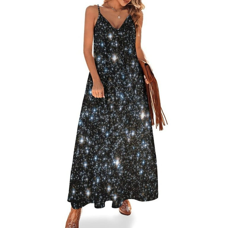 Glitter Galaxy Sleeveless Dress evening dresses ladies dresses for women  birthday dress - Walmart.com