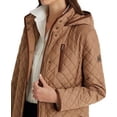 thumbnail image 4 of Ralph Lauren DARK CARAMEL Women's Faux-Suede-Trim Quilted Coat, US Large, 4 of 4