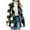 Black, variant on LEBONYARD Women's Fashion Lapel Button Cardign Solid Plaid Style Jacket Coat Casual Long Sleeve Pocket Loose Fit Turn Down Collar Outwear Jacket